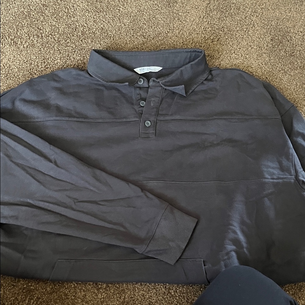 DSG Men's Long-Sleeve Polo in Charcoal